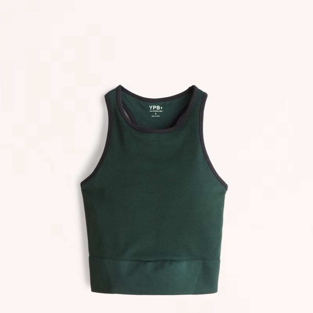 Abercrombie YPB seamlessCORE Ribbed Scuba cropped Tank size Small